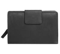 Geldbörse BODENSCHATZ, Damen, schwarz, Leder, glänzend, Kleinlederwaren, echt Leder (283838-0) schwarz