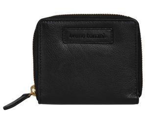 Geldbörse BRUNO BANANI "BRUNO BANANI Damen echt Leder", Damen, schwarz, Leder, leicht glänzend, unifarben, Kleinlederwaren, echt Leder (99249301-0) schwarz