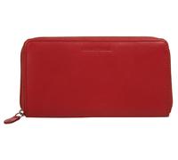 Geldbörse BRUNO BANANI "Leder", Damen, rot, Leder, leicht glänzend, unifarben, Kleinlederwaren, echt Leder (28730529-0) rot
