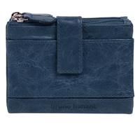 Geldbörse BRUNO BANANI, Damen, blau, Leder, leicht glänzend, unifarben, Kleinlederwaren, echt Leder (61828716-0) blau
