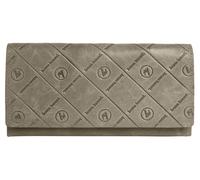 Geldbörse BRUNO BANANI, Damen, grau, Leder, leicht glänzend, unifarben, Kleinlederwaren, echt Leder (95100154-0) grau