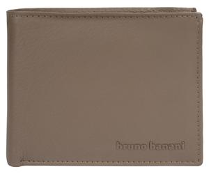Geldbörse BRUNO BANANI, Herren, grau, Leder, leicht glänzend, unifarben, Kleinlederwaren, echt Leder (91897752-0) grau
