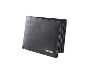 Geldbörse BRUNO BANANI, Herren, schwarz, Leder, Kleinlederwaren, aus Leder mit Logo Plakette (806839-0) schwarz