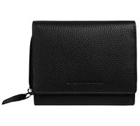 Geldbörse BRUNO BANANI "SAMEA", Damen, schwarz, Leder, leicht glänzend, unifarben, Kleinlederwaren, echt Leder (96833121-0) schwarz