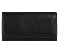 Geldbörse BUGATTI "CLIFF", Damen, schwarz, Leder, leicht glänzend, unifarben, Kleinlederwaren, echt Leder (29626655-0) schwarz