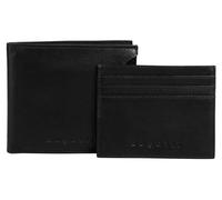 Geldbörse BUGATTI "CLIFF", Damen, schwarz, Leder, leicht glänzend, unifarben, Kleinlederwaren, echt Leder (54589746-0) schwarz