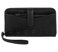 Bugatti Geldbörse Daphne – Zip-Around, Leder, mit Keycase – Schwarz, Damen