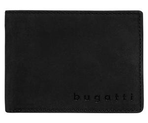 Geldbörse BUGATTI "LUCA", Herren, schwarz, Leder, unifarben, Kleinlederwaren, echt Leder (61223245-0) schwarz