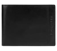 Geldbörse BUGATTI "LUCIDO", Damen, schwarz, Leder, leicht glänzend, unifarben, Kleinlederwaren, echt Leder (63942439-0) schwarz