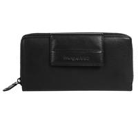 Geldbörse BUGATTI "NOME", Damen, schwarz, Leder, leicht glänzend, unifarben, Kleinlederwaren, echt Leder (78911724-0) schwarz