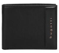 Geldbörse BUGATTI "NOME", Damen, schwarz, Leder, leicht glänzend, unifarben, Kleinlederwaren, echt Leder (81409350-0) schwarz