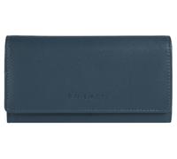 Geldbörse BUGATTI "PUNTO", Damen, blau, Leder, leicht glänzend, unifarben, Kleinlederwaren, echt Leder (93858356-0) blau