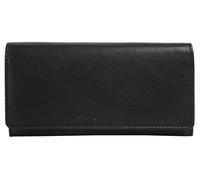 Geldbörse BUGATTI "PUNTO", Damen, schwarz, Leder, leicht glänzend, unifarben, Kleinlederwaren, echt Leder (12679914-0) schwarz