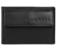 Geldbörse BUGATTI "SUPER SLIM RFID", Damen, schwarz, Leder, leicht glänzend, unifarben, Kleinlederwaren, echt Leder (89635738-0) schwarz