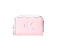 Geldbörse CALVIN KLEIN "BOLD CK MEDIUM ZIP AROUND", Damen, cradle pink, Lederimitat, Kleinlederwaren, Damen Portemonnaie, Geldbeutel, Money Pocket mit CK-Logo (24971047-0) cradle pink