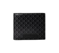 Geldbörse CALVIN KLEIN "EMBLEM AOP COATED BILLFOLD W/ CO", Damen, schwarz, Lederimitat, Polyester, Basic, Kleinlederwaren, Geldbeutel, Portemonnaie, Money Pocket zum Klappen (70013839-0) schwarz