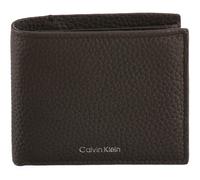 Geldbörse CALVIN KLEIN "FOIL EMBOSS EW BILLFOLD W COIN", Herren, schwarz braun, Leder, Strukturmuster, Kleinlederwaren, Unisex Geldbeutel, Portemonnaie mit Logoschriftzug (72916514-0) schwarz braun