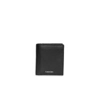 Geldbörse CALVIN KLEIN "FOIL EMBOSS SLIM TRIFOLD w CARD", Herren, schwarz, Leder, unifarben, Kleinlederwaren, Geldbeutel, Unisex Portemonnaie mit Logoschriftzug (78773853-0) schwarz