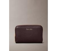 CALVIN KLEIN Damen FOIL Logo Medium Zip Around LV04F1091G Geldbörsen, Rot (Fudge/Espresso), One Size, Rot (Fudge/Espresso), Einheitsgröße