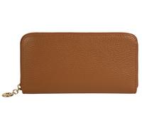 Geldbörse CLUTY, Damen, braun (cognac), Leder, leicht glänzend, unifarben, Kleinlederwaren, echt Leder, Made in Italy (37050441-0) cognac