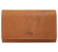 Geldbörse CLUTY, Damen, braun (cognac), Leder, unifarben, Kleinlederwaren, echt Leder (15264834-0) cognac