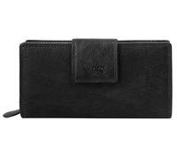 Geldbörse CLUTY, Damen, schwarz, Leder, unifarben, Kleinlederwaren, echt Leder (13639306-0) schwarz