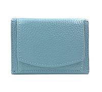 Geldbörse Damen klein mini, Reise Geldbeutel, viele Fächer, Leder blau, RFID Blocker, Münzfach groß | Portemonnaie, Portmonee, Brieftasche Damengeldbörse Damenportemonnaie Damengeldbeutel, Slim Wallet