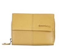 Geldbörse GREENLAND NATURE, Damen, gelb (safran), Baumwolle, Leder, unifarben, Kleinlederwaren Geldbörse, Reißverschlussbörse, Damenbörse, Portemonnaie (10361240-0)