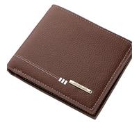 Geldbörse Herren 1 Stück PU-Leder tragbare Geldscheinklammer Kreditkarteninhaber Geldbörse Business Short Wallet(Light Coffee)
