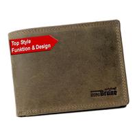Geldbörse Herren Braun Leder Geldbeutel Leder Männer Portemonnaie Portmonee Bikerbörse braun schwarz Vintage Echtleder Geschenk