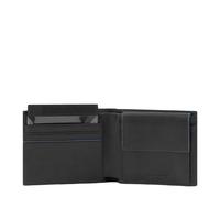 Geldbörse Herren mit Münzfach und herausnehmbarer Innenklappe Piquadro B2 Revamp, schwarz - Farb-Varianten: Schwarz