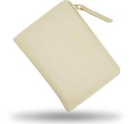 Geldbörse klein beige - Creme Damen - Beiges Portemonnaie mit munzfach Sophie Siero Lois - Geldbeutel mit goldenen Details