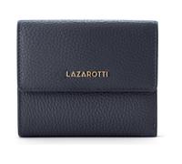 Lazarotti Geldbörse Bologna Leder Damen – 12 cm, 8 Kartenfächer, Münzfach, RFID-Schutz, Blau