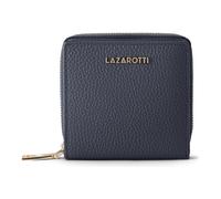 Lazarotti Geldbörse Bologna Leder Damen – kompakt, 6 Kartenfächer, RFID-Schutz, Blau