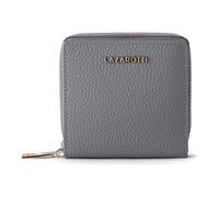 Lazarotti Geldbörse Bologna Leder – RFID-Schutz, 6 Kartenfächer, Druckknopf – Grau 10 cm