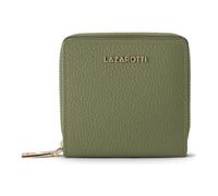 Lazarotti Damen Geldbörse Bologna Leder, 6 Kartenfächer, RFID-Schutz, Oliv 10 cm