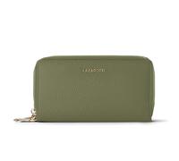 Geldbörse LAZAROTTI "Bologna Leather XL Double Zip-Around Geldbörse RFID Leder 20 cm", Damen, grün (oliv), Leder, Kleinlederwaren (78189511-0) oliv