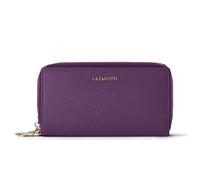 Geldbörse LAZAROTTI "Bologna Leather XL Double Zip-Around Geldbörse RFID Leder 20 cm", Damen, lila, Leder, Kleinlederwaren (22480946-0) lila