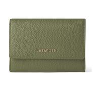 Lazarotti Damen-Geldbörse Bologna Leder 14cm – Reißverschlussfach, 15 Karten, RFID-Schutz – oliv