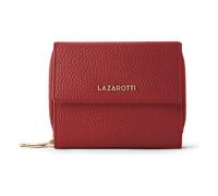 Lazarotti Geldbörse Bologna Leder Damen – mittelgroß, 9 Kartenfächer, RFID-Schutz, Rot, 12×10×4 cm