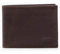 Geldbörse LEVI'S "LEVI'S CASUAL CLASSICS HUNTE COIN BIFOLD - BATWIN", Damen, braun (schwarz, braun), Rindsleder, Basic, Kleinlederwaren, im praktischem Format Geldbeutel Portemonnaie Herrenbörse Leder