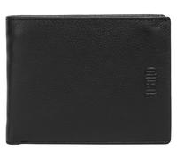 Geldbörse MANO "MEDIO", Damen, schwarz, Leder, leicht glänzend, unifarben, Kleinlederwaren, echt Leder (66360768-0) schwarz