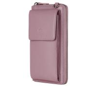 Geldbörse mit Handyfach, RFID-Schutz & 18 Kartenfächer (Genarbt) - Lavendel (Genarbt)