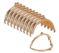 Geldbörse RahmenKuss Retro Metall Schließe Geldboerse Frame Halbkreisförmige Geldbeutel Schliesse für Handtasche DIY Handwerks 10 Stück (Gold)