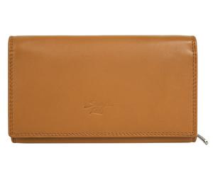 Geldbörse SAMANTHA LOOK "SAMANTHA LOOK Damen Geldbörse echt Leder", Damen, gelb, Leder, leicht glänzend, unifarben, Kleinlederwaren, echt Leder (45379760-0) gelb