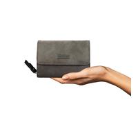 Geldbörse TOM TAILOR "Elin", Damen, grau, Polyurethan, Strukturmuster, clean, kontrastfarbene Details, mehrfarbig, Kleinlederwaren, harmonischer Materialmix mit leicht kontrastfarbener Steppung (31598