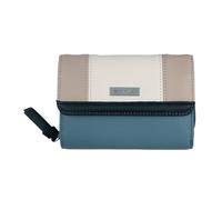 Geldbörse TOM TAILOR "Juna", Damen, blau, Polyurethan, gepflegt, kontrastfarbene Details, mehrfarbig, Kleinlederwaren, aus soft genarbtem ledrigen Material mit glänzenden Metall-Accessoires (75264400-