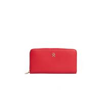 Geldbörse TOMMY HILFIGER "TH ICON LRG ZA", Damen, rot, Lederimitat, Kleinlederwaren, Damen Geldbeutel, Portemonnaie mit edlem TH-Logoelement (45696516-0) rot