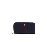 Geldbörse TOMMY HILFIGER "TH ICON LRG ZA NYLON CORP", Damen, dunkelblau, Textil, Kleinlederwaren, Unisex Portemonnaie, Geldbeutel mit TH-Schmucklogo (96700006-0) dunkelblau