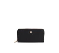 Geldbörse TOMMY HILFIGER "TH ICON LRG ZA NYLON", Damen, schwarz, Nylon, Kleinlederwaren, Geldbeutel, Portemonnaie mit TH-Logoemblem (56935119-0) schwarz